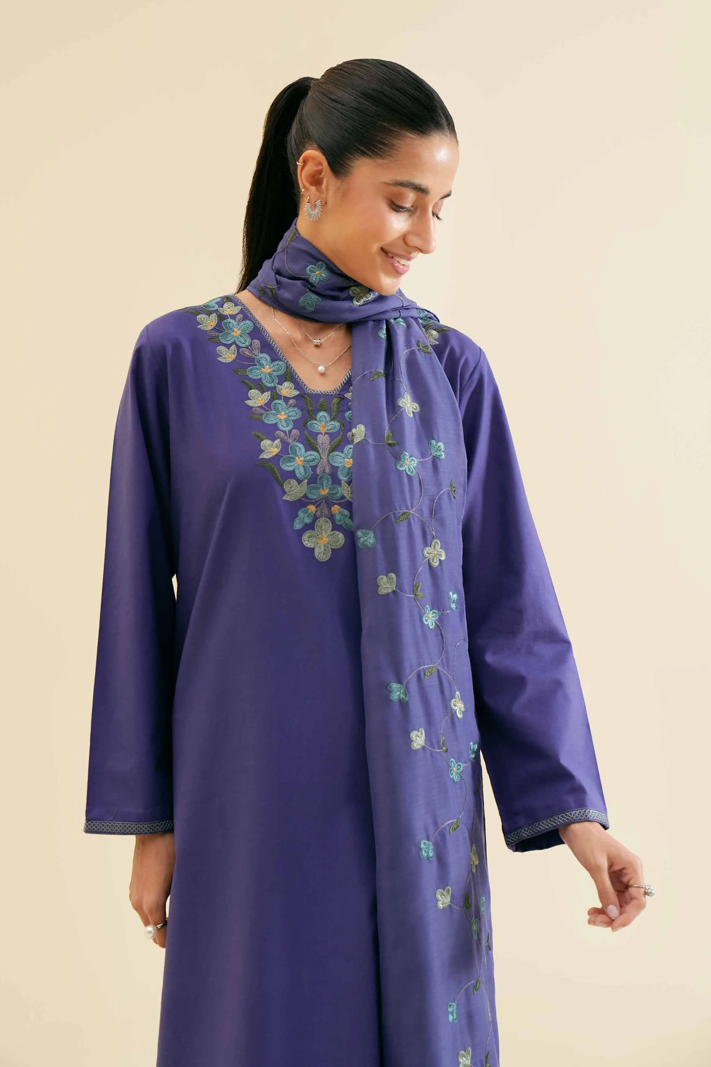 2 Piece - Embroidered Suit - PS24-117