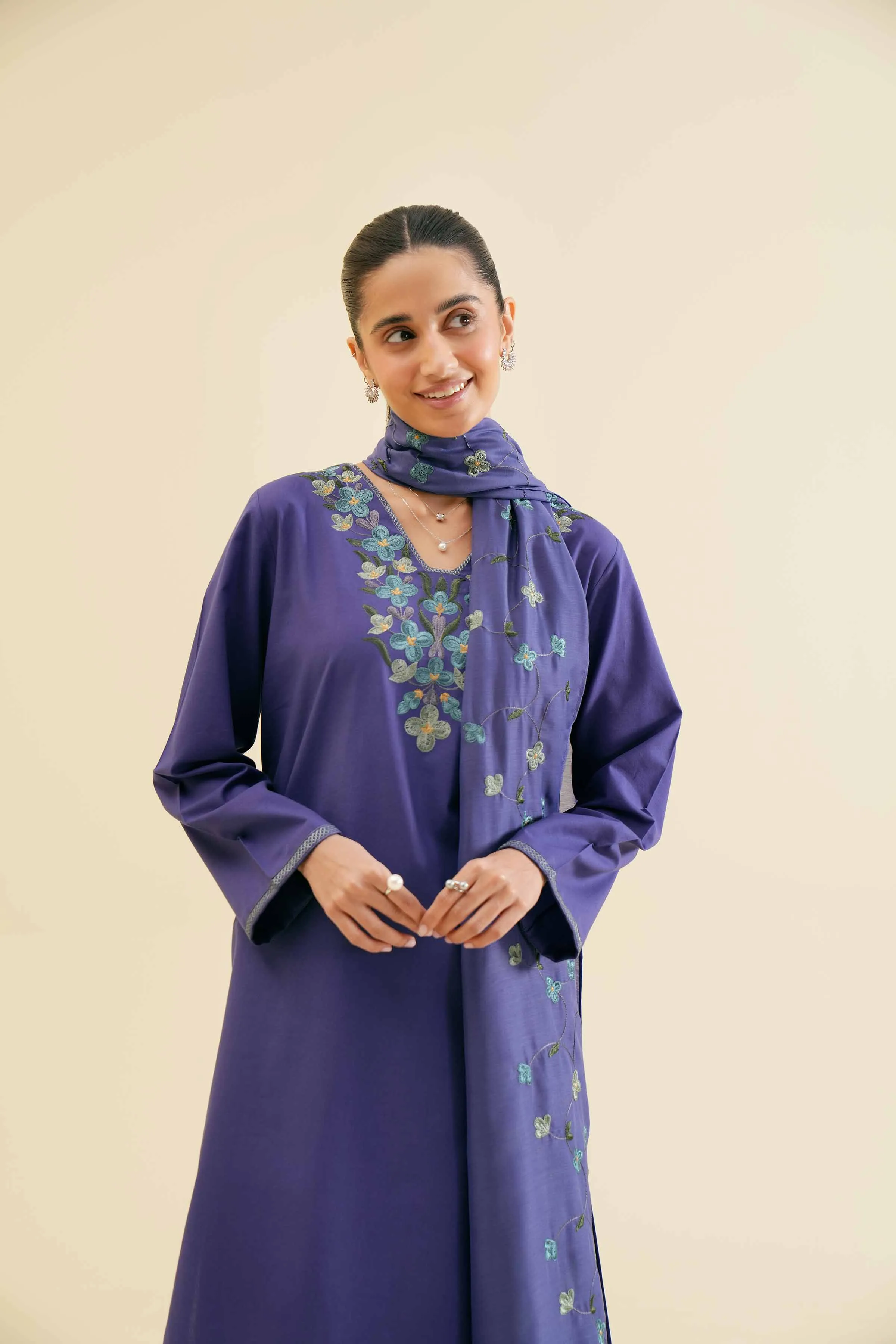 2 Piece - Embroidered Suit - PS24-117