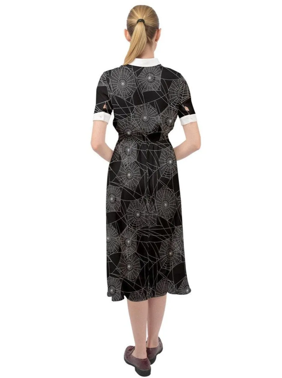 Anansie Spiderweb 1940s Vintage Keyhole Neckline Dress