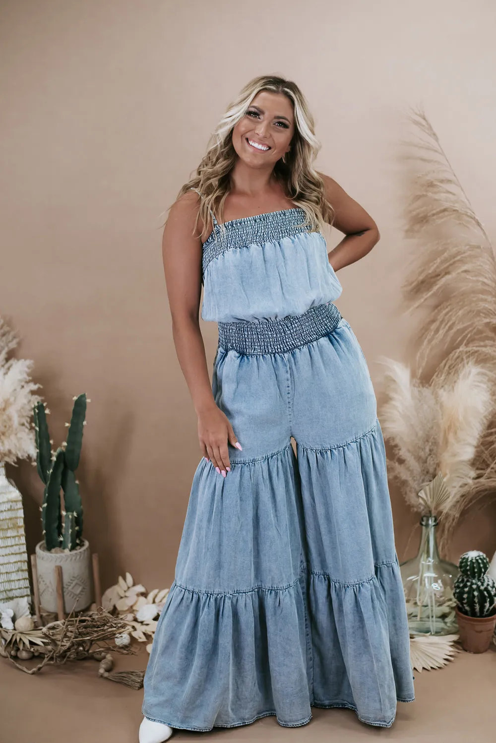 Bliss & Boho Jumpsuit, Blue