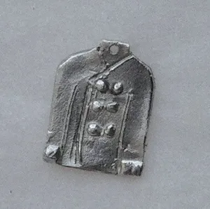 Chef Jacket Pin or Tie Tack in Sterling Silver