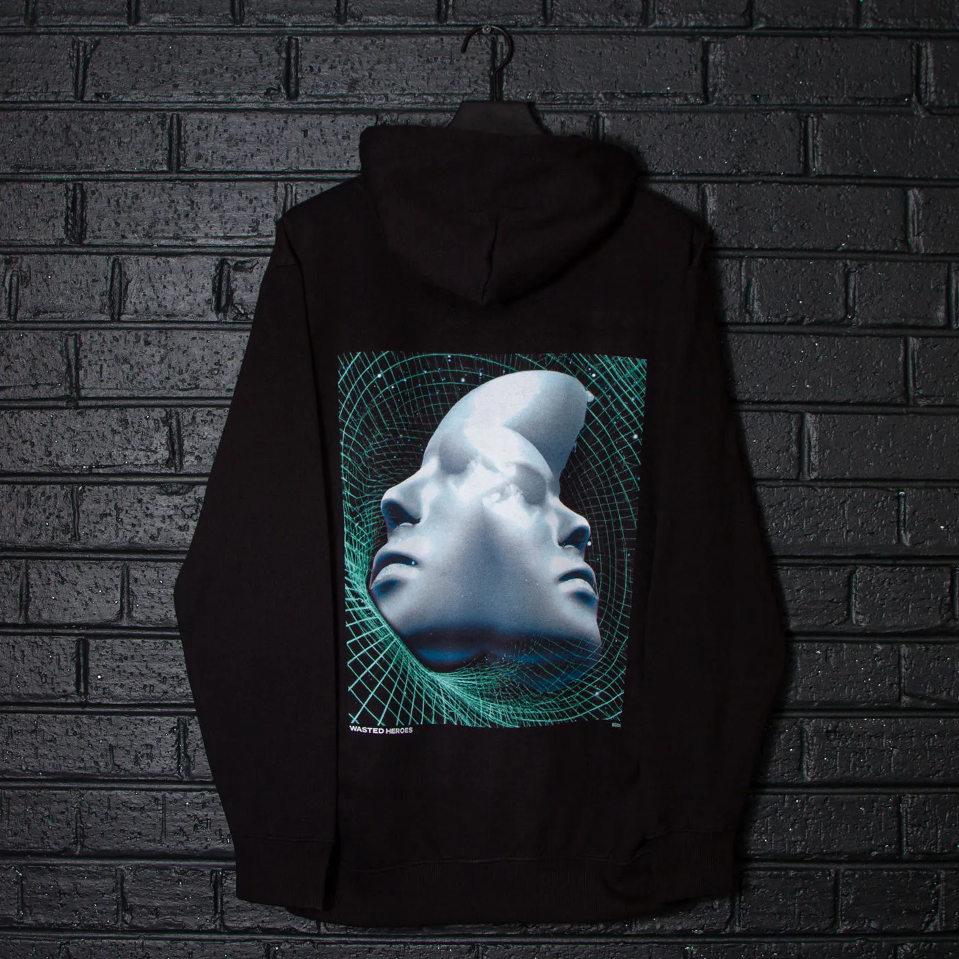 Entity 001 Back Print - Pullover Hood - Black