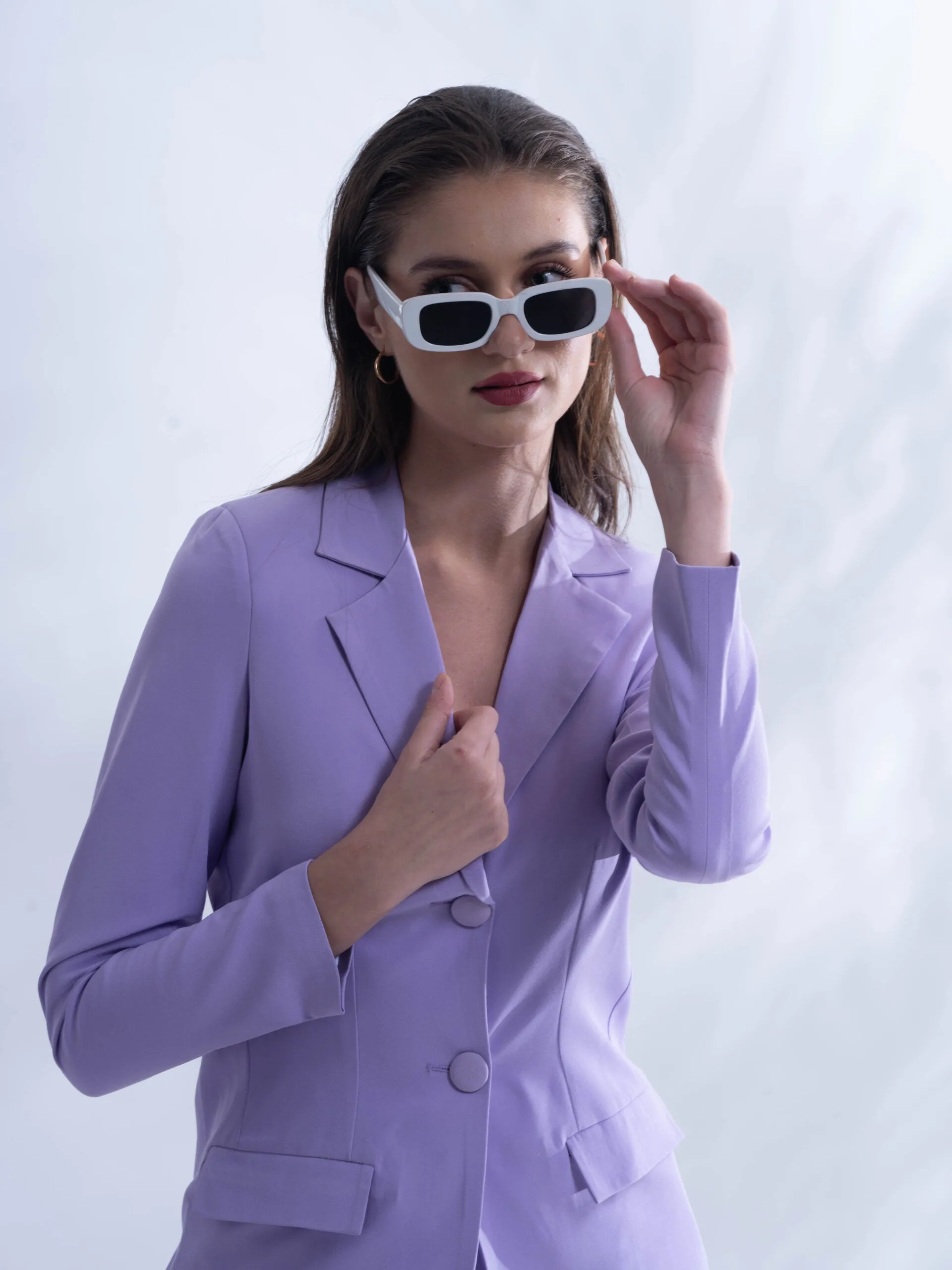 Ladies Powersuit- Lavender blazer with straight pants