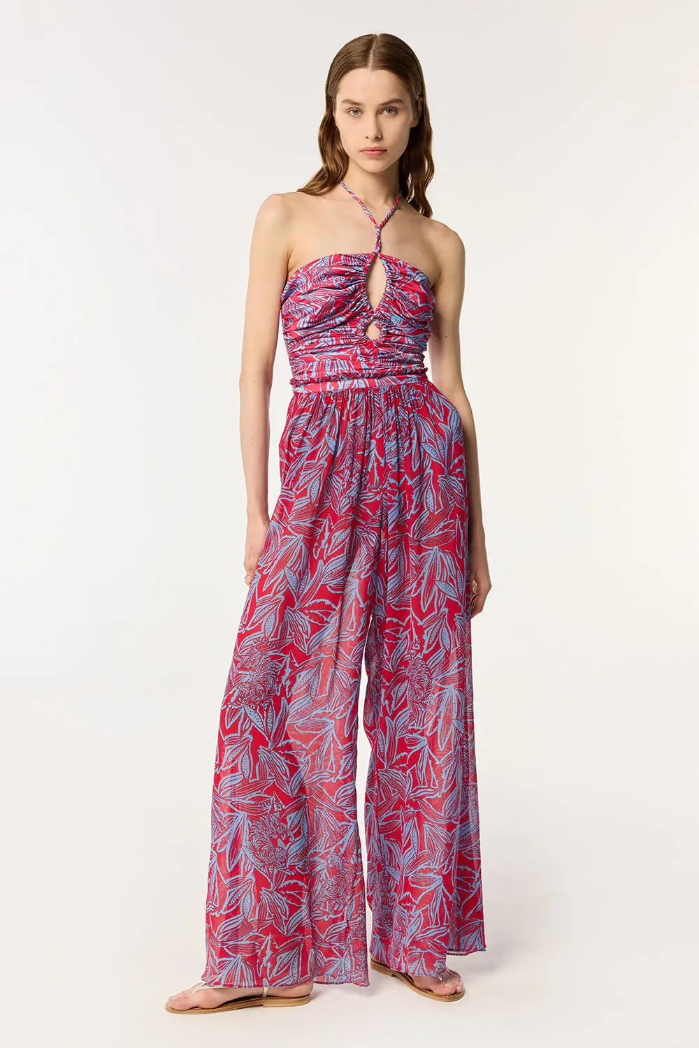 Long Jumpsuit Claudia - Pink Pop Tiger