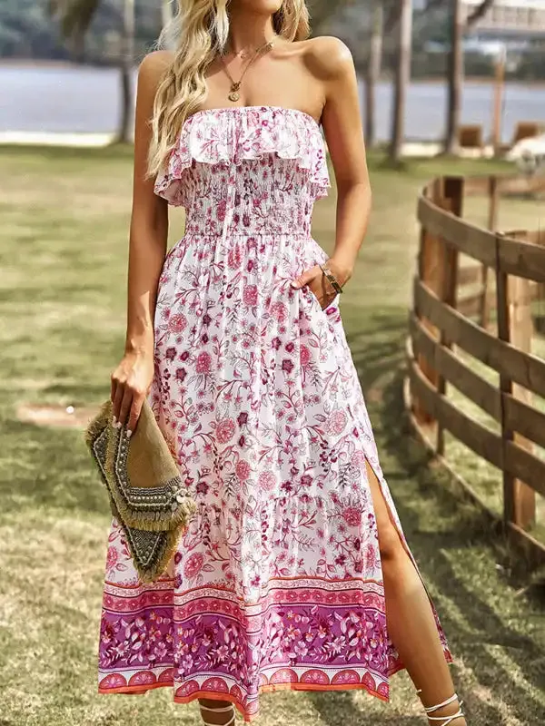 New Ladies Bohemian Casual Vacation Long Dress