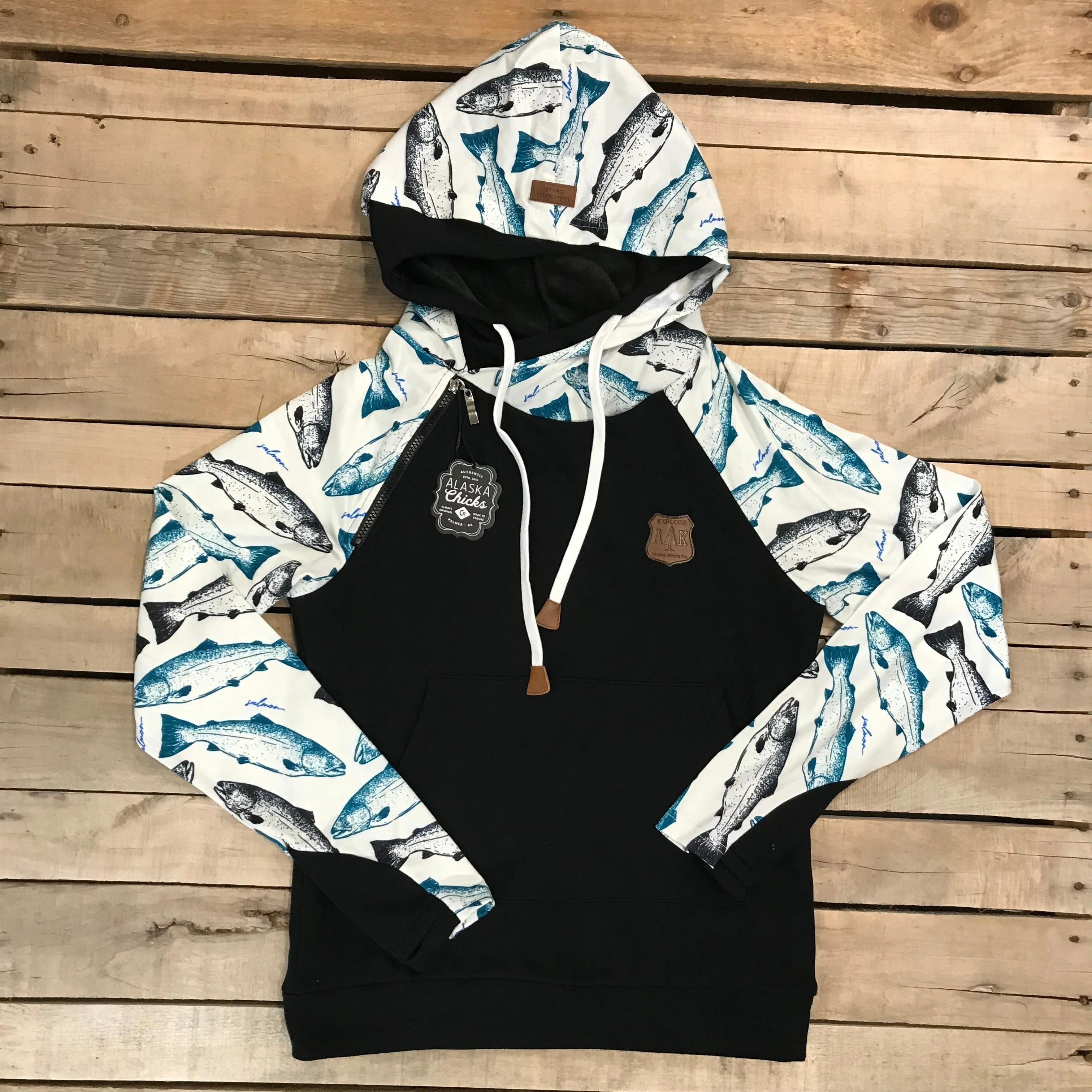 Salmon Sleeve Hoodie