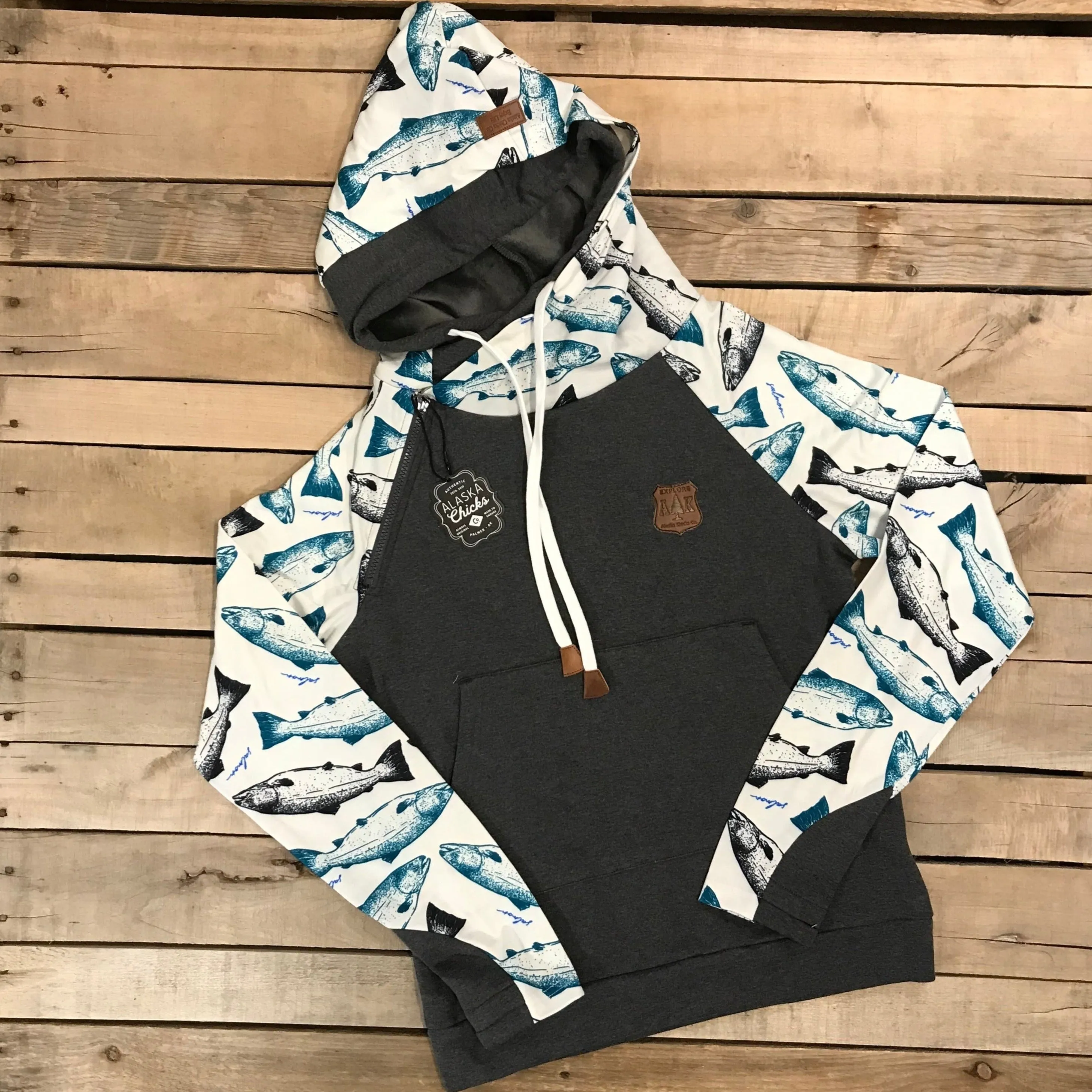 Salmon Sleeve Hoodie