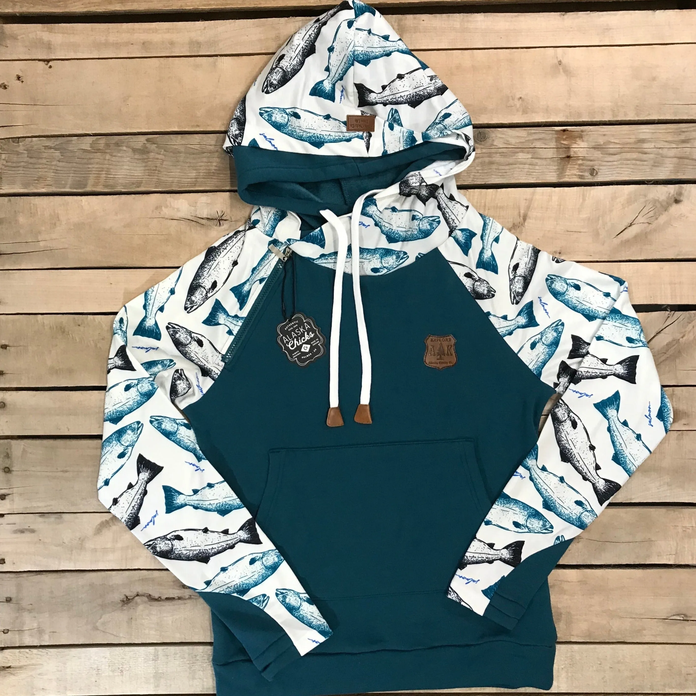 Salmon Sleeve Hoodie