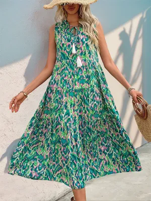 Women's Resort Sleeveless Boho Dress